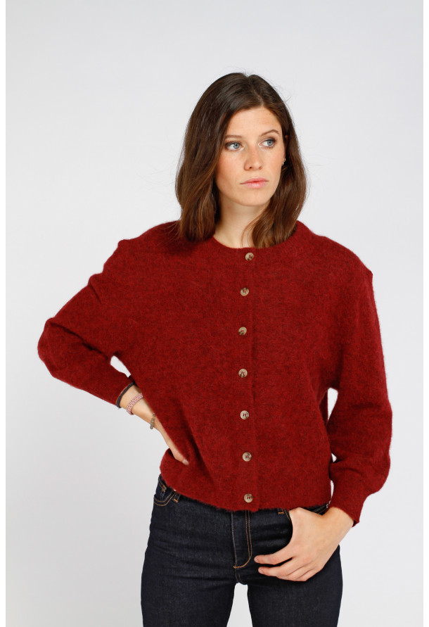 cranberry cardigan